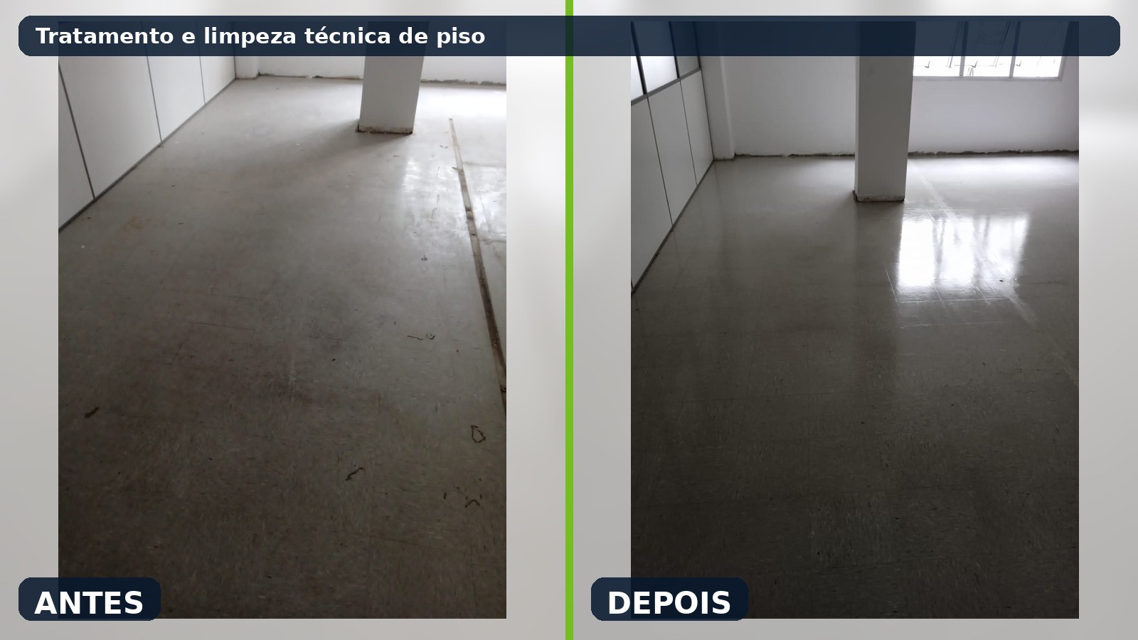Piso antes e depois